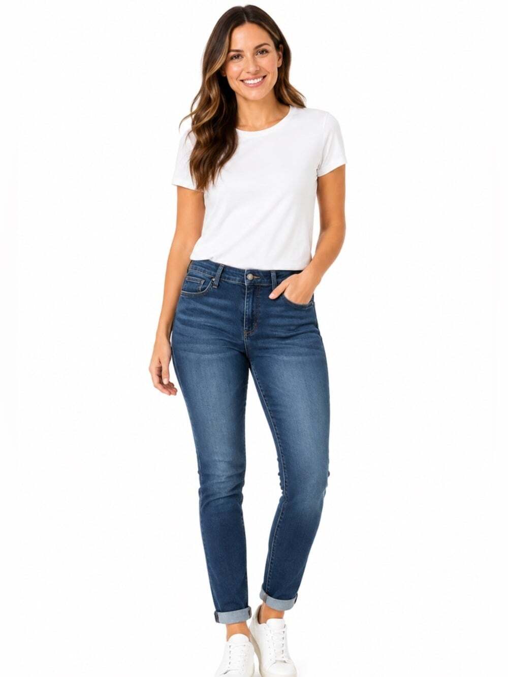 Joe’s Jeans Rolled Cropped Ankle Skinny Blue Boyfriend Denim Jeans Size 14